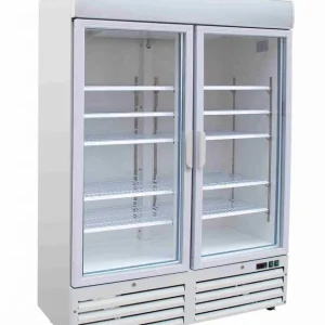 Laatste Versie Vriezer 2 glazen deuren - 920 liter - 1370x720x(h)1990mm - LED - Wit