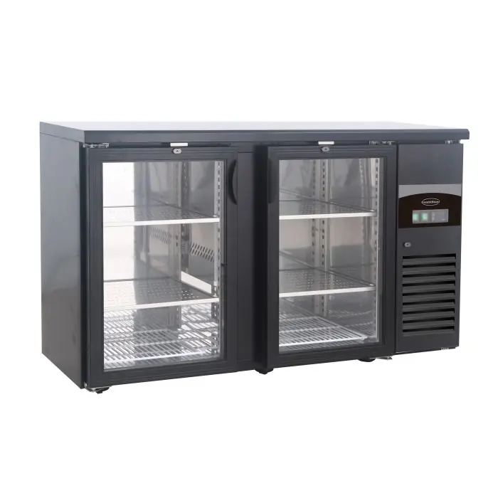 Premium Barkoelkast 2 Glasdeuren - Geforceerd, Koelmiddel R134A - 280W - 1462x535x860(h)mm