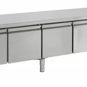 Alleen Vandaag Laagmodel Koelwerkbank - RVS - 4 deurs - 223x70x(h)65cm