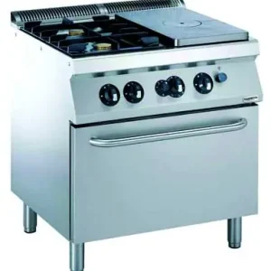 Gasfornuis met massief blad - Gasoven -2x5,5kW - 800x700x(h)850mm Bestseller