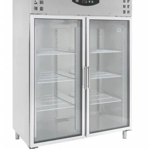 RVS koelkast 2 glazen deuren - 1325 liter - 6 x 2/1GN - 1480x830x(h)2010mm Weekendaanbieding