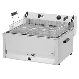 Friteuse - Elektrisch - Bakkerij Vis en Oliebollen - 30 liter - 400V - 15kW - 560x540x(h)370mm Merkproduct