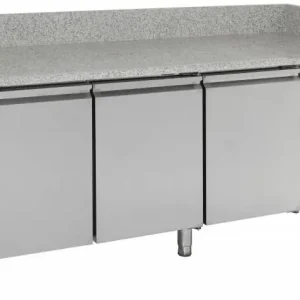 Direct Verzonden Pizzawerkbank - RVS - 3 deurs - 202x80x(h)100cm