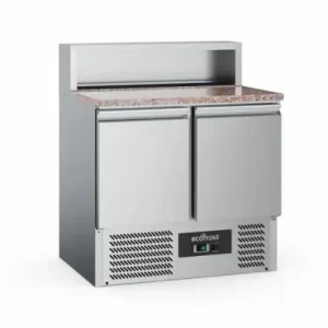 Pizzawerkbank - RVS - 2 deurs - 90x70x(h)108cm - Met 5x 1/6 GN Laatste Versie