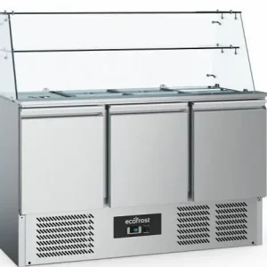 Beste Prijs Saladette 3 Deurs - Glasopstand - 1365x700x850(h)mm