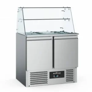 Seizoensaanbieding Saladette 2 Deurs - Glasopstand - 900x700x850(h)mm