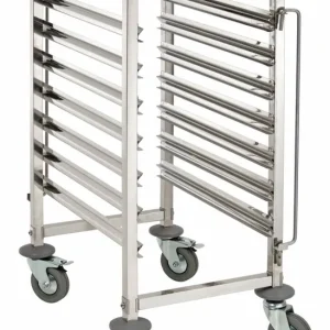 Beperkt Aanbod Regaalwagen RVS voor 7x GN 1/1 bakken DELUXE 390(b)x555(d)x1010(h)mm