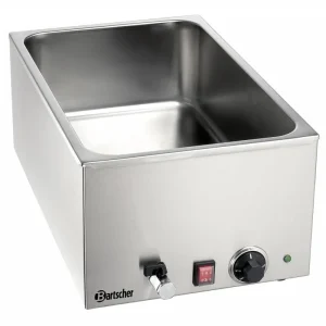 Bain Marie - 1/1 GN + Aftapkraan - Chroom-nikkelstaal - 1200W - 340x590x(H)240mm Fabrieksprijs