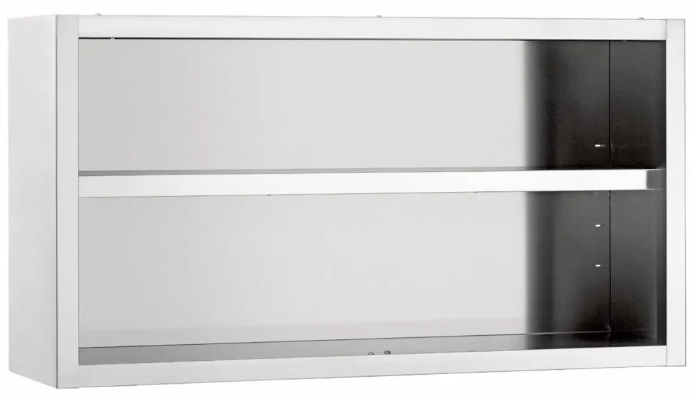 Alleen Vandaag Hangkast RVS 1000(b)x400(d)x660(h)mm Open Model met 1 Verstelbaar Tussenschap