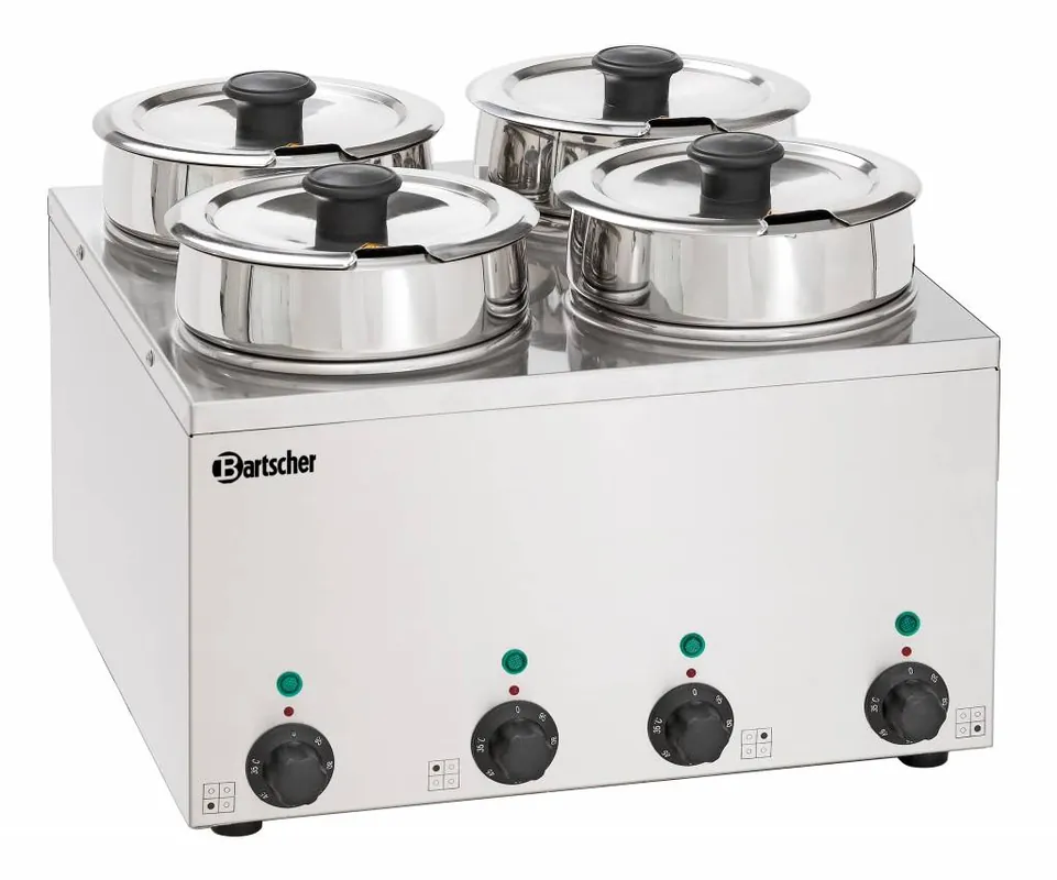 Hotpot - Bain-Marie - 4x3,5 Liter - 0,60kW - 415x415x(H)320mm Voordeelprijs