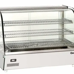 Warmhoudvitrine RVS - 3 Roosters - 2 Schuifruiten - LED Verlichting - 860x570x(h)670mm Korting