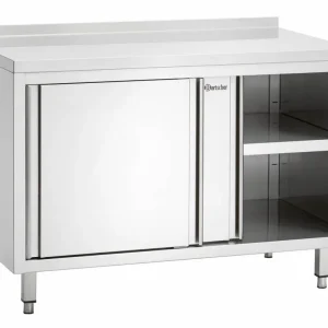 RVS werkkast met opstaande rand 1000x700(H)x850mm Laatste Kans