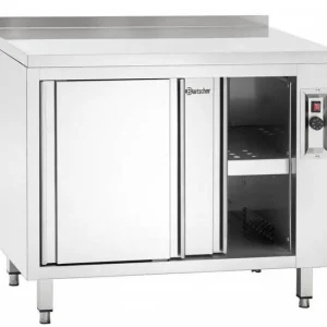 Rechtstreeks Van De Fabrikant Verwarmde kast met schuifdeuren en opstand -1400x700x(h)850-900mm - 230V