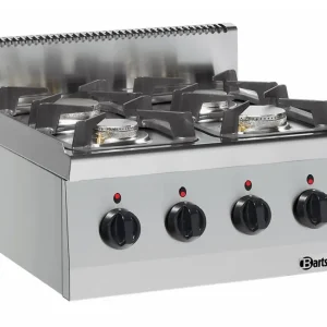 Merkproduct 4-pits gaskooktoestel Serie 600 - 3,5Kw + 6 Kw - 600x600x(h)290mm
