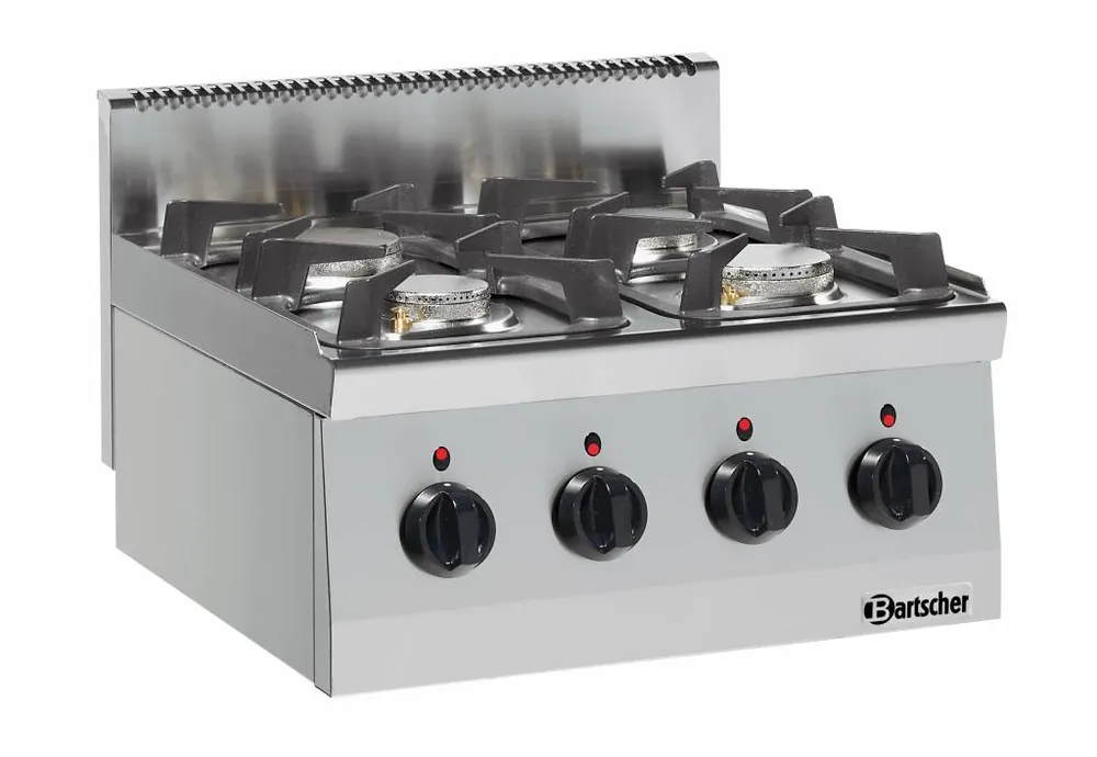 Merkproduct 4-pits gaskooktoestel Serie 600 - 3,5Kw + 6 Kw - 600x600x(h)290mm