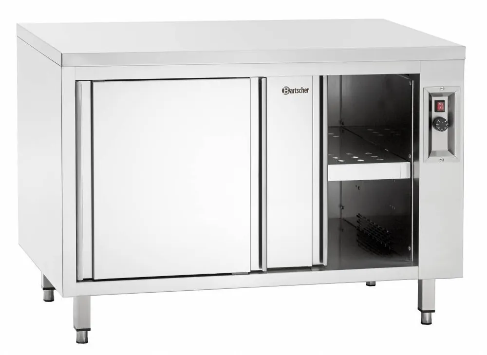 Tijdelijk Beschikbaar Warmkast met Schuifdeuren en Tussenschap - 2kW - 100x70x(h)85/90cm