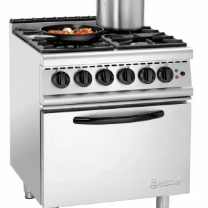 gasfornuis - elektrische oven - 4 pits - 750x700x(h)850-910mm Merkproduct