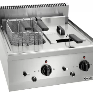 Elektrische Friteuse - Uitklapbaar Element - 2x8L - Serie 600 - 400V - 12,6kW - 600x600x(H)290 mm Direct Verzonden