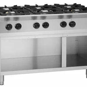 Fornuis - Gas - 6-pits - Met open onderbouw - 120x70x(h)91cm Koop Online