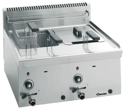 Gas Friteuse - 2x8 Liter - Serie 600 - 13,4 kW - 600x600x(H)290mm Exclusieve Aanbieding