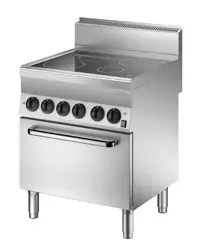 Keramische kookplaat 650 serie - elektrische oven - 4 velden - 700x650x(h)870mm Beste Prijs