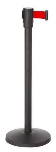 Afzetpaal Zwart 9 kg - met Rood trekband 180cm Rechtstreeks Van De Fabrikant