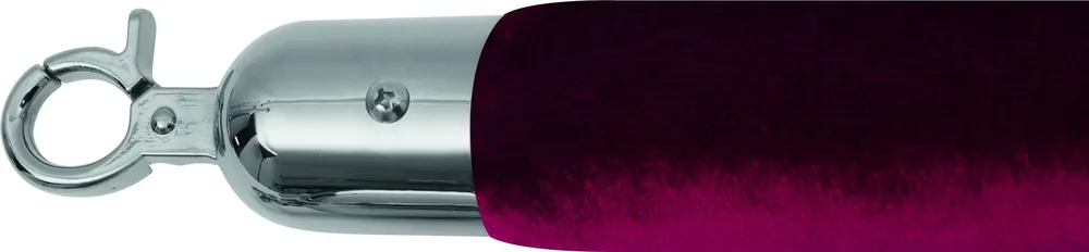 Aanbieding Afzetkoord voor Afzetpaal - 1,5 meter - Velours Rood - Sluiting Chroom