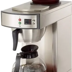 Koffiezetapparaat RVS - 1,8 Liter - Incl. 2 Glazen Potten - 2,1kW - 195x365x(H)445mm Laatste Versie