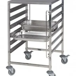 Trolley met RVS werkblad - 12 x 1/1 GN595(b)x670(d)x1025(h)mm Gereduceerde Prijs
