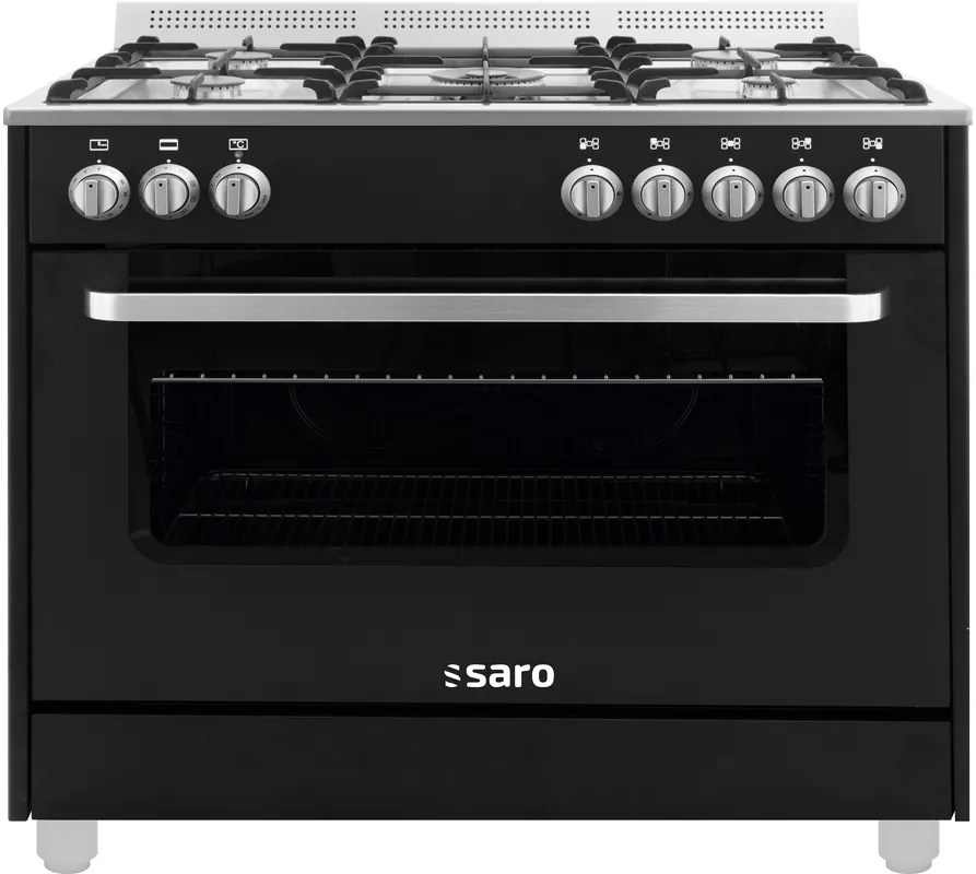 SARO multifunct. fornuis gas/elektra, TS95C61LNE zwart Premium