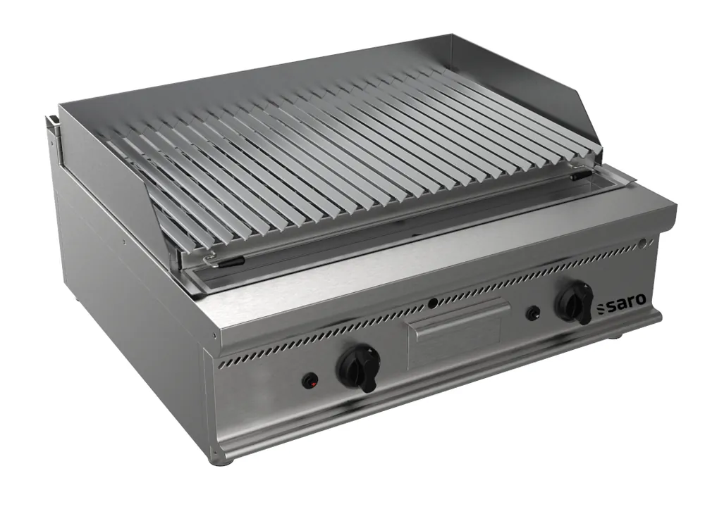 Dagaanbieding SARO Gas lavasteengrill Tafelmodel E7/BS2BB