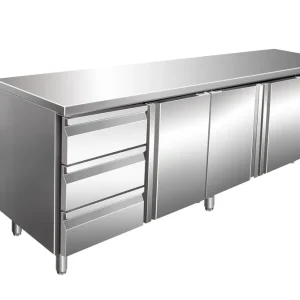 SARO koeltafel, 3 deuren + 1x 3-ladenset, KYLJA 4130 TN Tijdelijk Beschikbaar