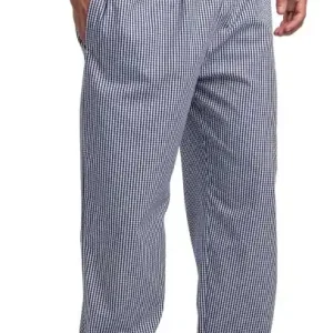 Must-Have Koksbroek Vegas Blauw / Wit Geruit Polyester-Katoen Unisex POPULAIR! Maat XS