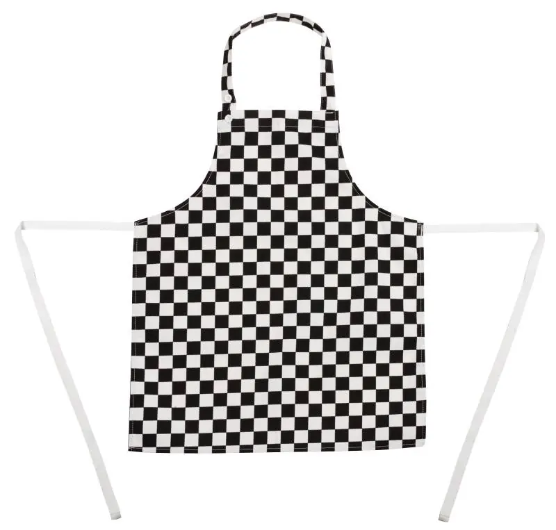 Kinderschort - Zwart / wit geruit - Unisex Op = Op