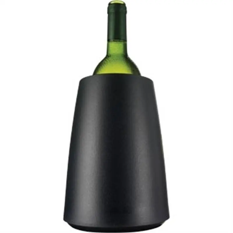 Bestel Nu Vacu-Vin Wijnkoeler Mat Zwart - Koelt In 5 Minuten -Ø15,5cm x 23(h)cm