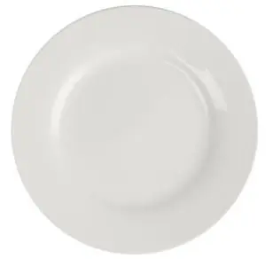 Bord Brede Rand - Lumina Wit Porselein - Ø150mm - 6 Stuks Gereduceerde Prijs