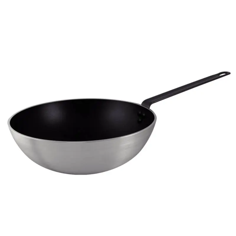 Lage Prijs Wok met vlakke bodem Nonstick Aluminium - 30cm Ø