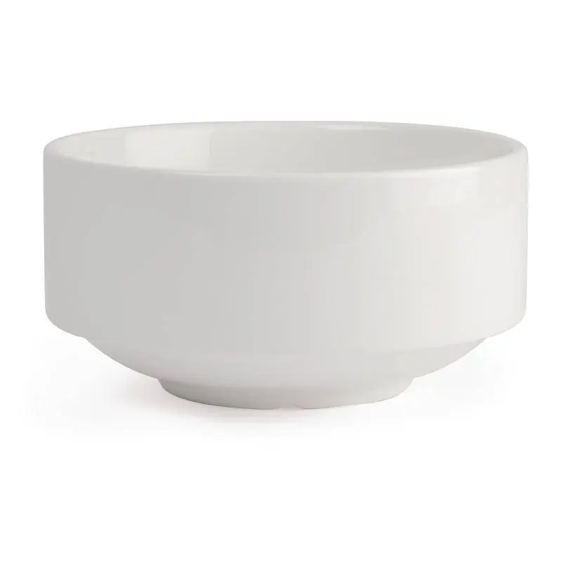 Stapelbare Soepkom - Lumina Wit Porselein - 398ml - 6 Stuks Direct Beschikbaar