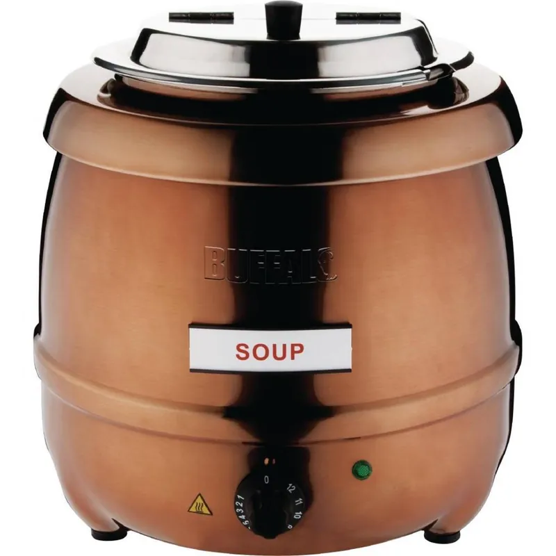 Soepketel koperkleurig - 10 Liter - 37,5(H) x 33(Ø)cm Populair