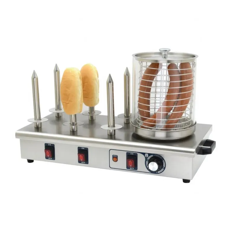 Hotdogwarmer met 6 warmhoudpennen - 750W/230V - 67x34x37(H)cm Uitverkoop