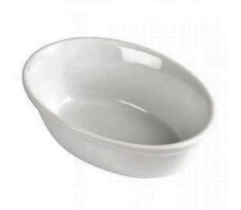 Superprijs Taartschaal Ovaal - Wit Porselein - 52x161x116mm - 6 Stuks