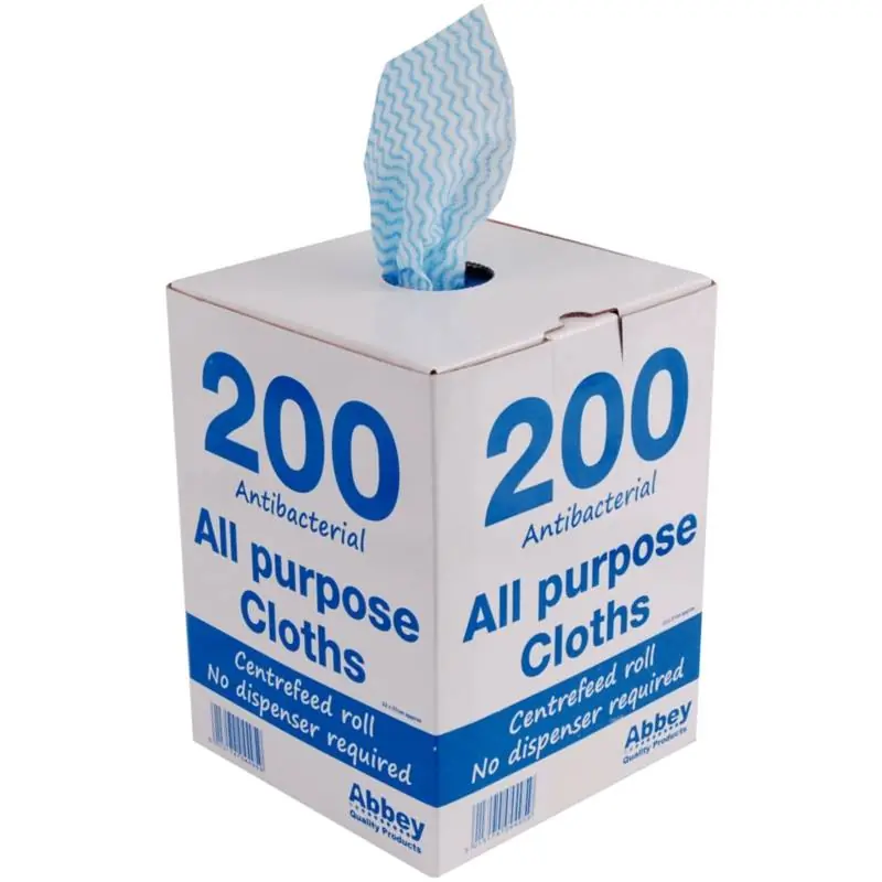Multifunctionele Doekjes - Anti-Bacterieël - Blauw - Per 200 Exclusieve Aanbieding