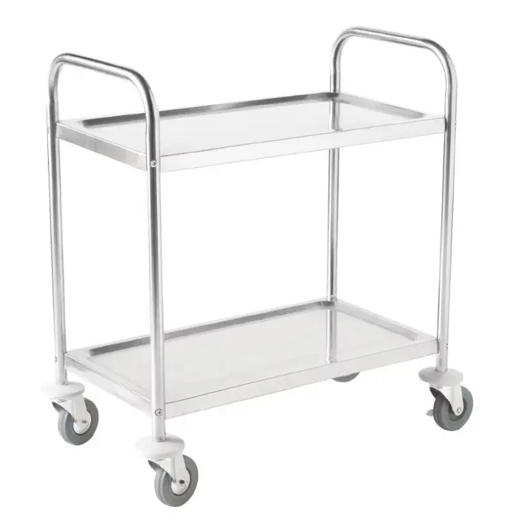 Populair RVS serveerwagen 2 niveaus - Vogue - 860x535x(h)930mm