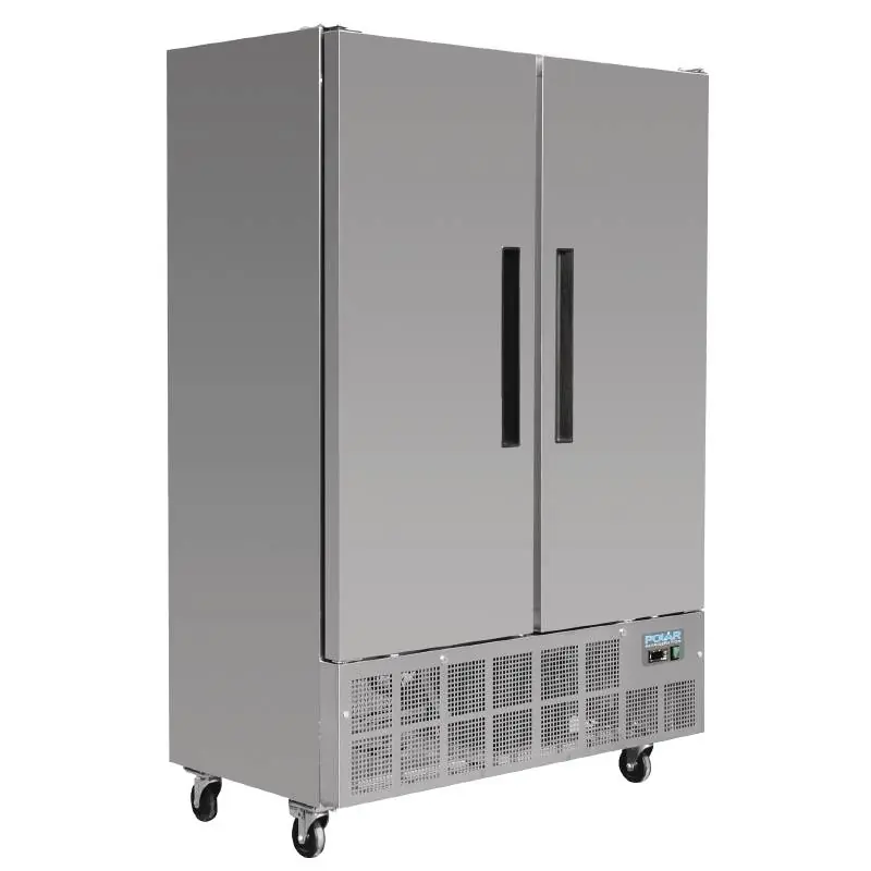 Koop Vandaag Slimline RVS Dubbele Vrieskast - 70x134x(h)200cm - 960 Liter