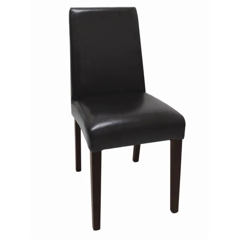 Kunstlederen stoel met Rug - Zwart - Prijs per 2 stuks - 405x500x(h)940mm Direct Verzonden