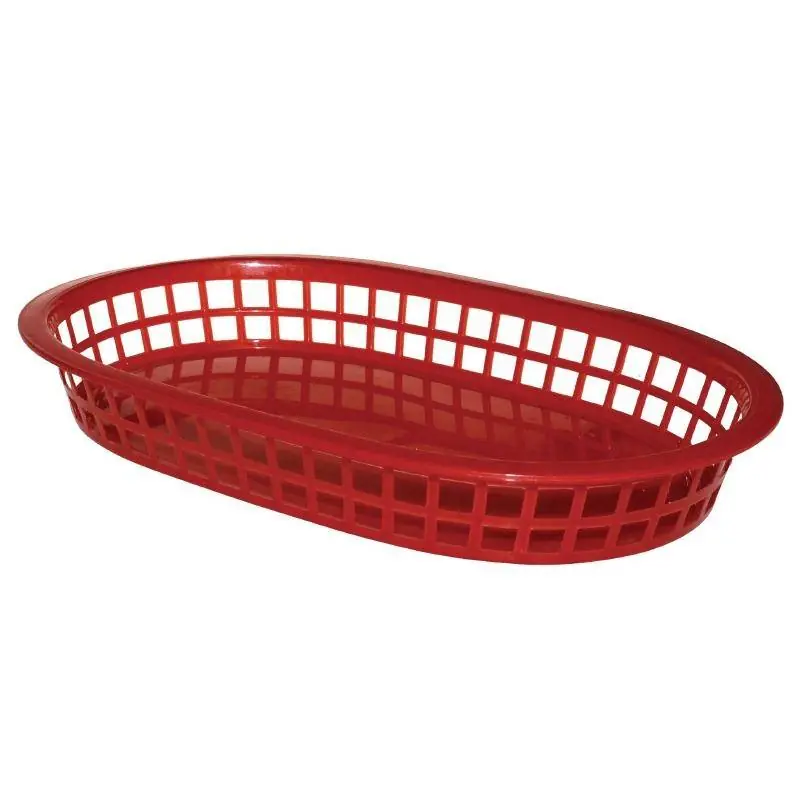 Tafelmandje Ovaal - Rood Polypropyleen - 275x175x40(h)mm - Verpakt per 6 Shop Nu