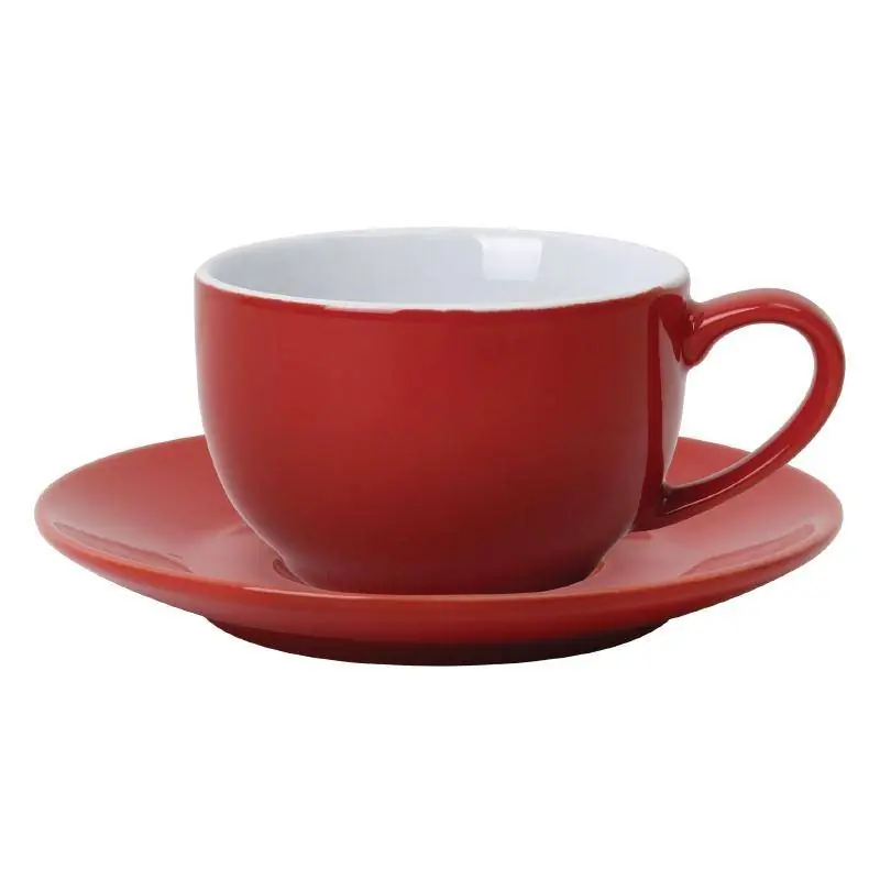 Koffiekop Rood - Olympia Porselein - 230ml - 12 Stuks Laatste Versie