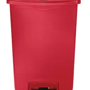 Merkproduct Afvalbak Rubbermaid slim step on met frontpedaal 90L 570x353x(h)826mm zwart