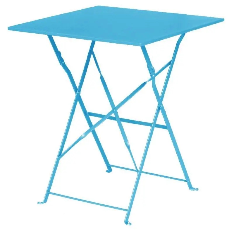 Opklapbare Stalen Vierkante Tafel Blauw - 71(H)x60x60cm Populair