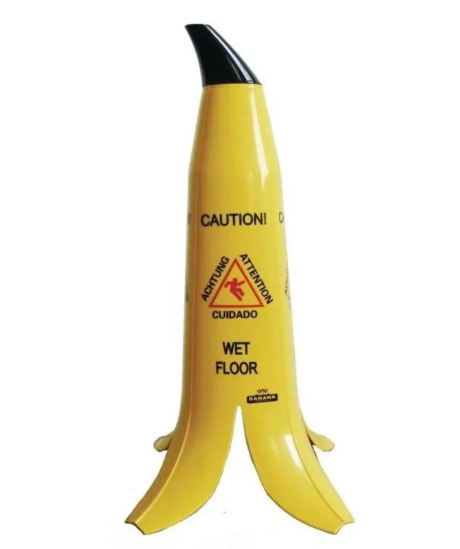 Betaalbaar Waarschuwingsbord voor bananenschillen - Gevaar voor uitglijden, meertalig